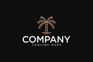 palm boom minimalistische logo voor professioneel bedrijf etiket merk identiteit vector