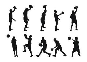 basketbal spelers, gewicht lifters, sport- team, geïsoleerd vector