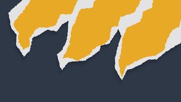abstract geel papier gescheurd in donker achtergrond ontwerp vector