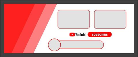 youtube kanaal Hoes draadframe. youtube banier voor ontwerp uw kanaal. youtube kanaal naam lager derde vector