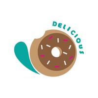 donut logo ontwerp vector