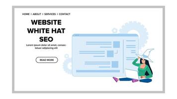 afzet website wit hoed seo vector