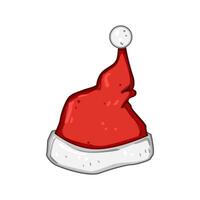 Kerstmis hoed de kerstman tekenfilm vector illustratie