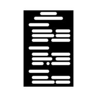 schrijven handleidingen technisch auteur glyph icoon vector illustratie