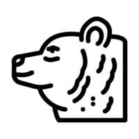 beer dier lijn icoon vector illustratie