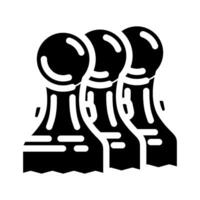 klem croquet spel glyph icoon vector illustratie