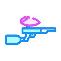 geweer paintball spel kleur icoon vector illustratie