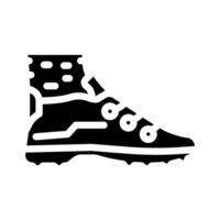 schoenen paintball spel glyph icoon vector illustratie