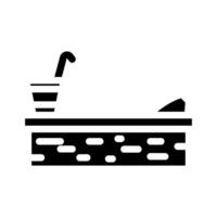 bank sauna glyph icoon vector illustratie