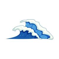 blauw oceaan golven tekenfilm vector illustratie