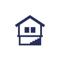 kelder icoon met een huis, vector pictogram