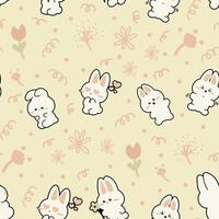 schattig konijn naadloos patroon geschenk wikkel ontwerp vector illustratie achtergrond