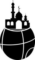 abstract illustratie van een moskee. silhouet van een moskee vector