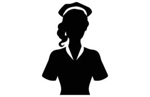 verpleegster vrouw silhouetten, verpleegster silhouet vector, verpleegster silhouet reeks vector