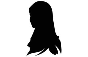 moslim vrouw in hijab mode silhouet, vrouw hijab silhouet vector ontwerp