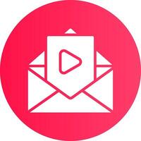 video e-mail creatief icoon ontwerp vector