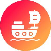 piraat schip creatief icoon ontwerp vector