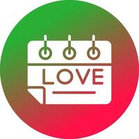 liefde kalender creatief icoon ontwerp vector