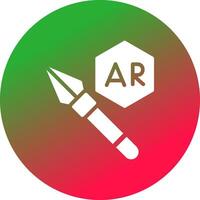 ar speer het werpen creatief icoon ontwerp vector