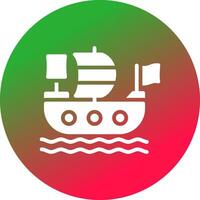 piraten schip creatief icoon ontwerp vector