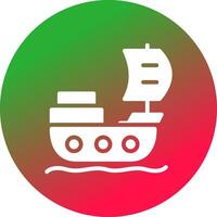 piraat schip creatief icoon ontwerp vector