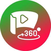 360 mate video creatief icoon ontwerp vector