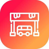 bus hou op creatief icoon ontwerp vector