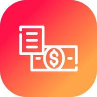 bank Bill creatief icoon ontwerp vector