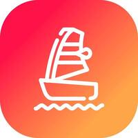 windsurfen creatief icoon ontwerp vector