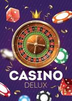 casino deluxe verticale poster vector