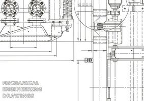 vectorbanner. technische tekening. mechanische instrumenten maken vector