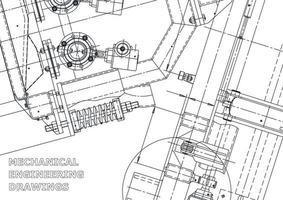 Hoes. vector technische tekeningen. mechanische instrumentenbouw. technische abstracte achtergronden. technische illustratie