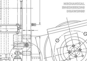 Hoes. vector technische tekeningen. mechanische instrumentenbouw. technische abstracte achtergronden. technische illustratie