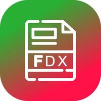 fdx creatief icoon ontwerp vector