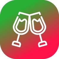 glas proost creatief icoon ontwerp vector