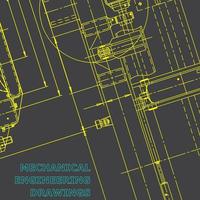 computerondersteunde ontwerpsystemen. machinebouw industrie. bedrijfsidentiteit vector