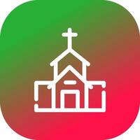 kerk creatief icoon ontwerp vector