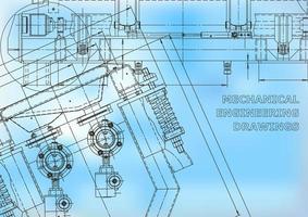 blauwdruk, schets. vector technische illustratie. omslag, flyer, banner, achtergrond