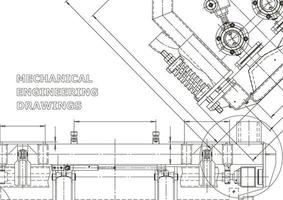 Hoes. vector technische tekeningen. mechanische instrumentenbouw. technische abstracte achtergronden. technische illustratie