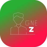 gen z mannetje creatief icoon ontwerp vector