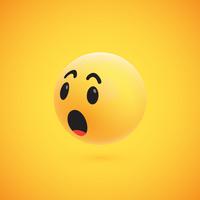 Leuke hoog-gedetailleerde gele 3D emoticon voor Web, vectorillustratie vector