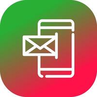 mobiel e-mail creatief icoon ontwerp vector