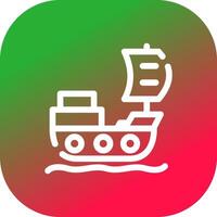 piraat schip creatief icoon ontwerp vector