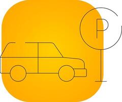 taxi parkeren creatief icoon ontwerp vector