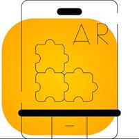 ar puzzel creatief icoon ontwerp vector