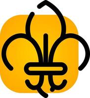 fleur de lis creatief icoon ontwerp vector