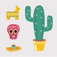 geïsoleerd Mexicaans pictogram set vector design