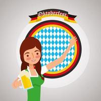 oktoberfest viering illustratie, bierfestival ontwerp vector