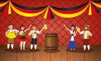 oktoberfest viering illustratie, bierfestival ontwerp vector