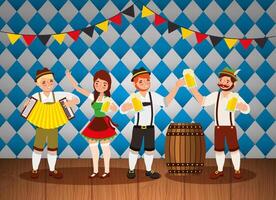 oktoberfest viering illustratie, bierfestival ontwerp vector